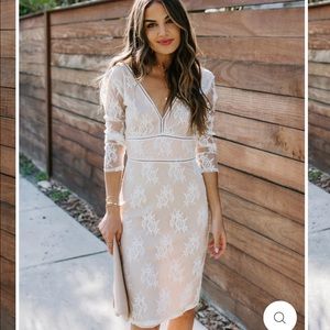 VICI LIFELONG HAPPINESS MIDI LACE DRESS